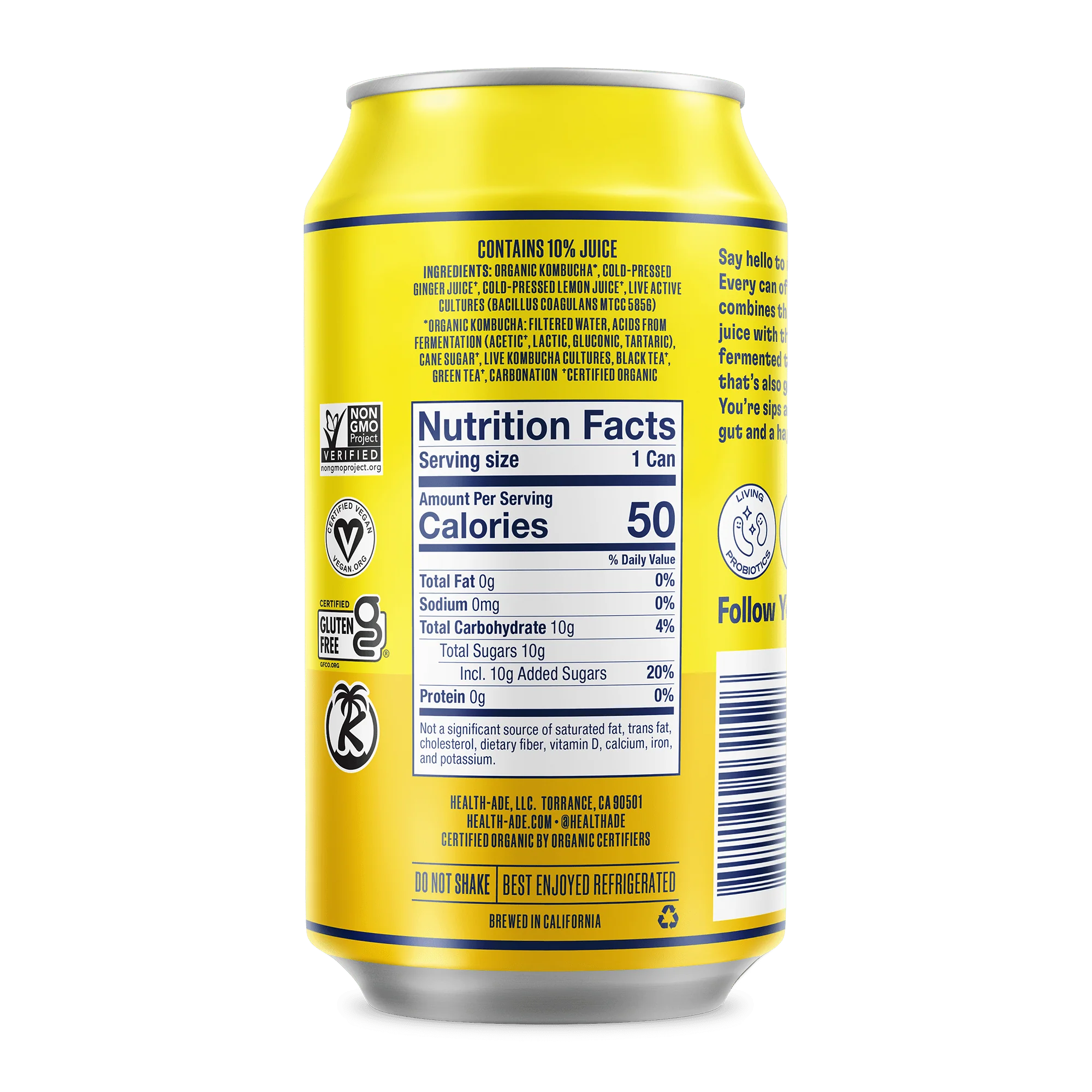 Ginger-Lemon Kombucha in Cans (24 pack) - Image 6